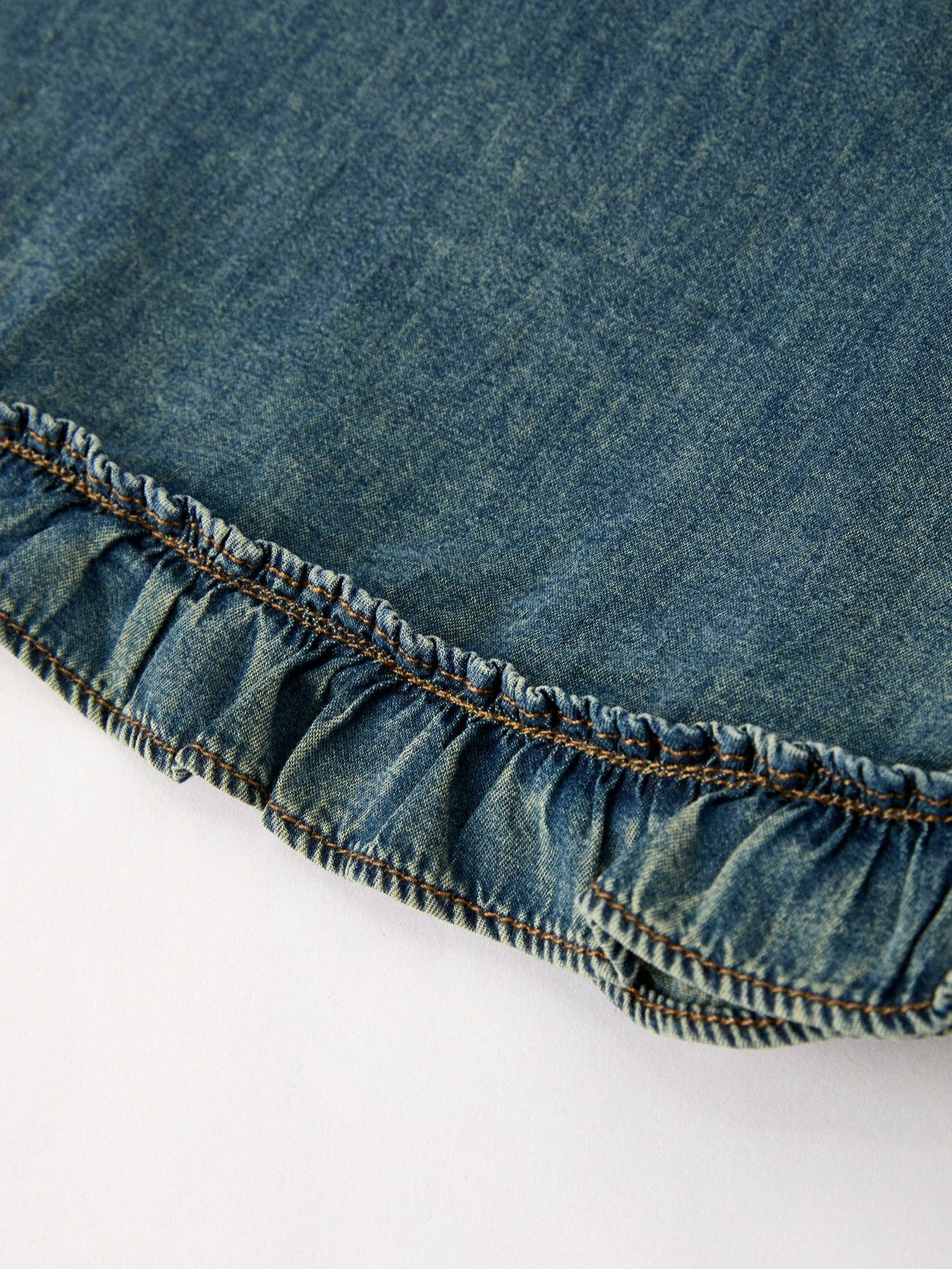 Denim Ruffle Dress