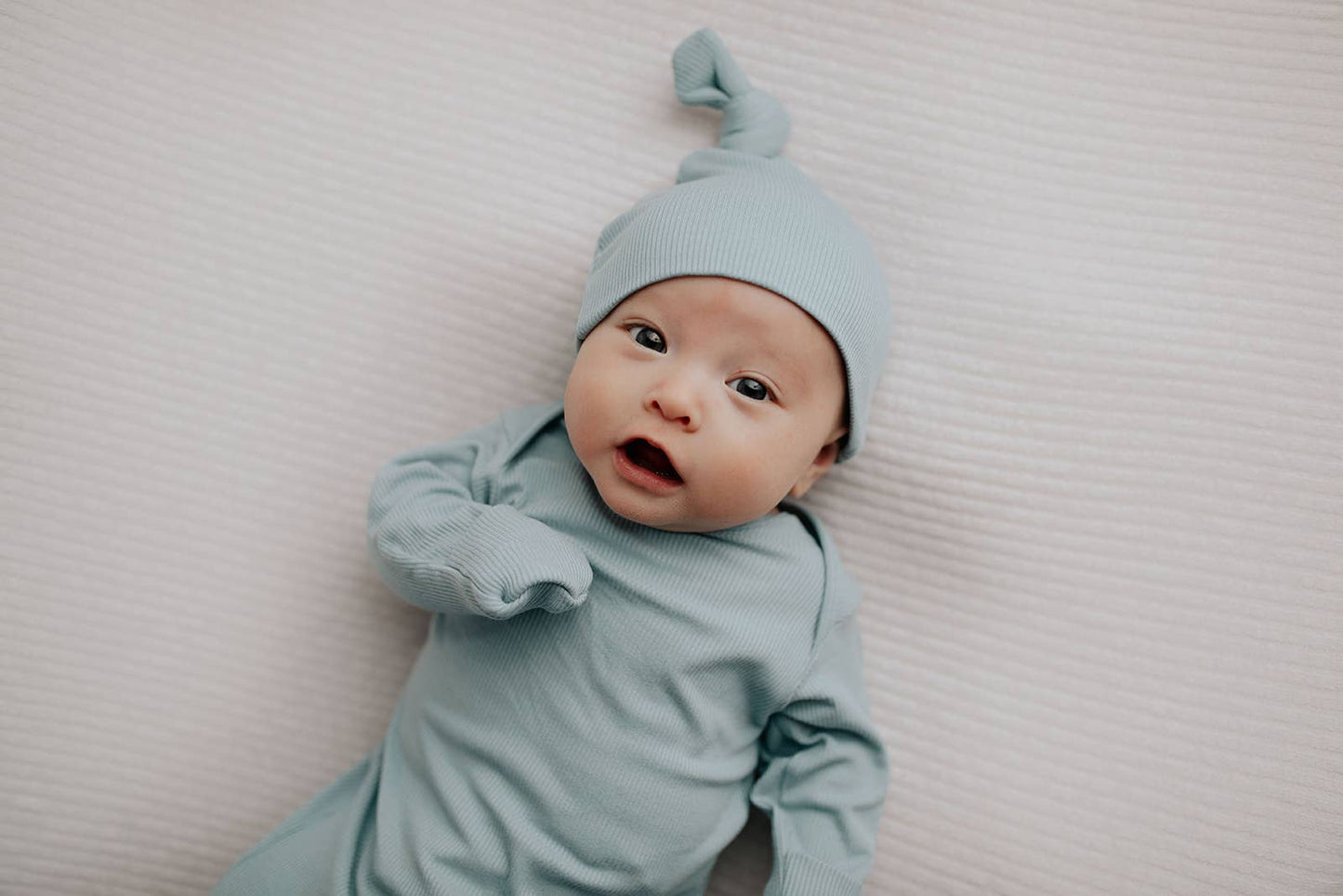 Blue Bird Knotted Gown and Hat