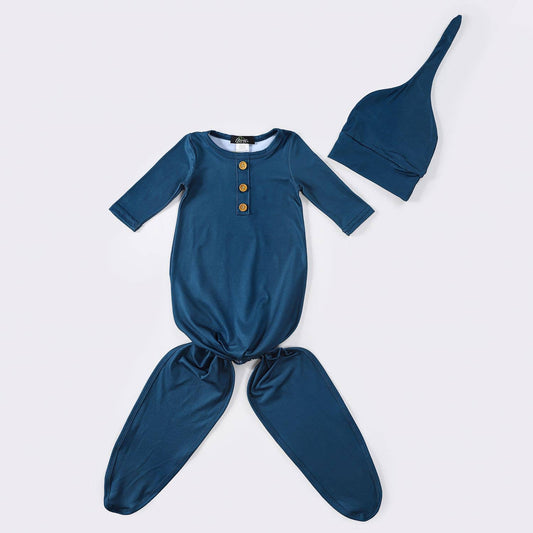 Henley Knotted Gown with Hat