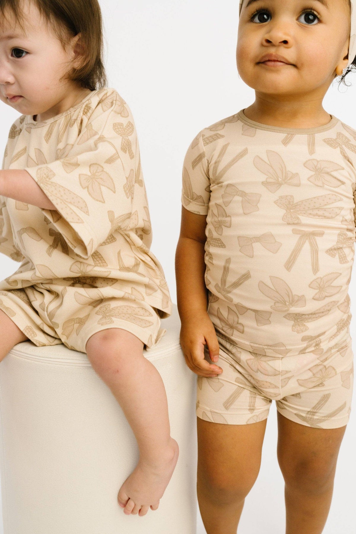 Neutral Bows Slouchy Set