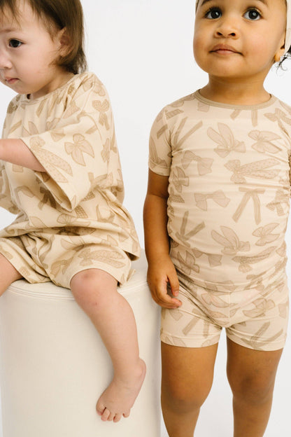 Neutral Bows Slouchy Set