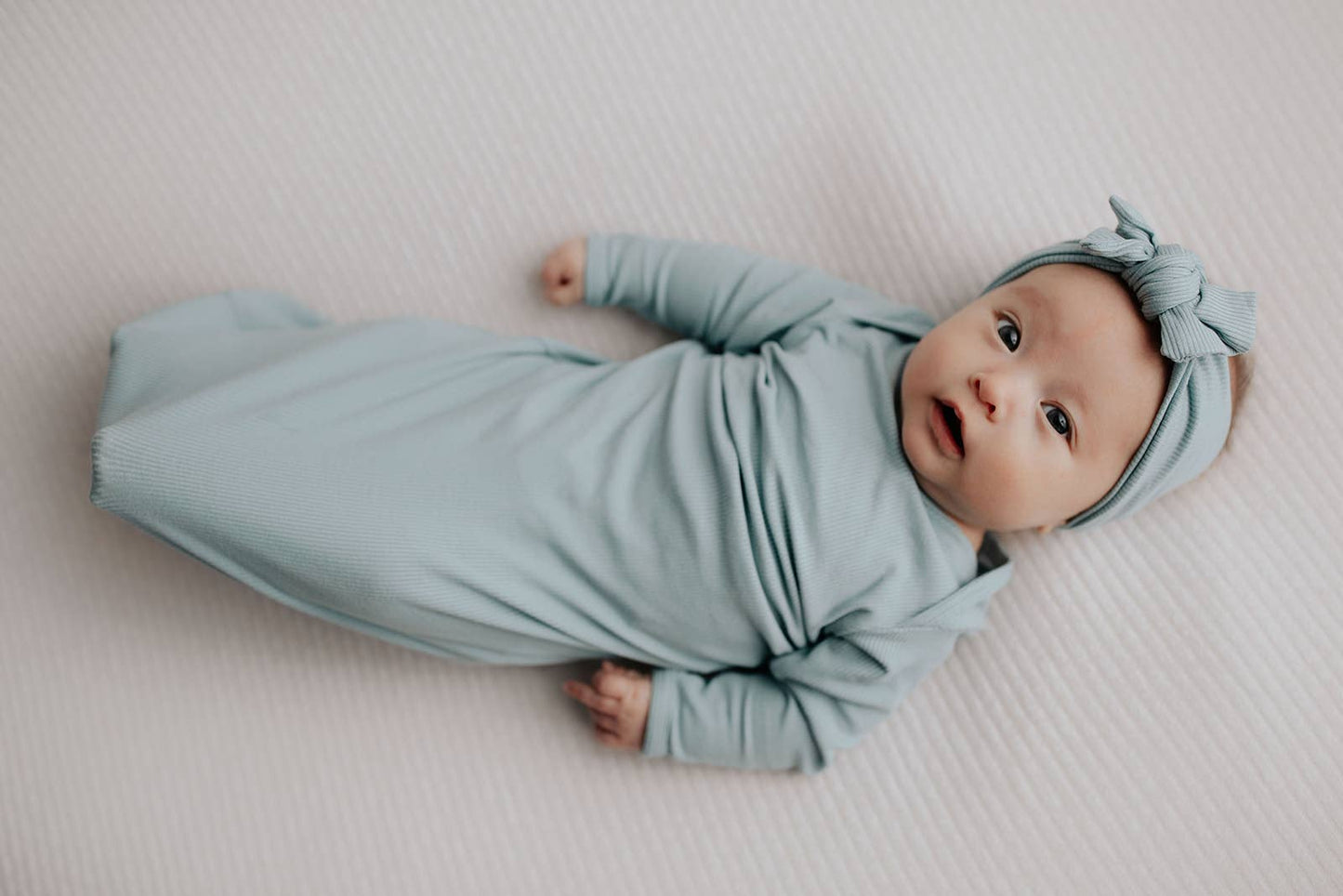 Blue Bird Knotted Gown and Hat