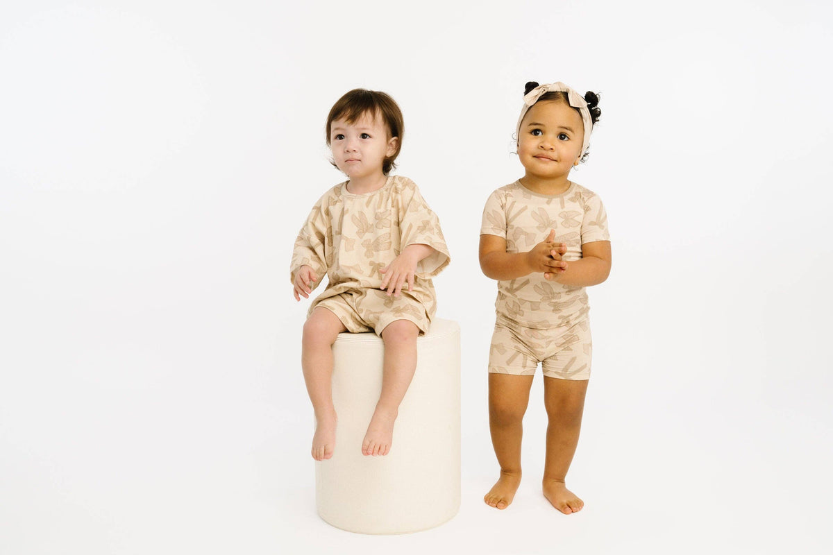 Neutral Bows Slouchy Set