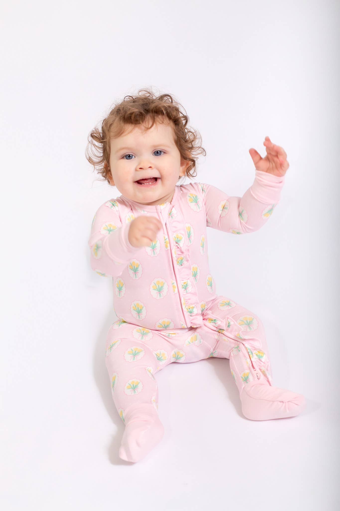 Fancy Tulips Ruffle PJs