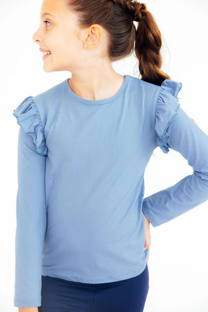 Long Sleeve Ruffle Tee