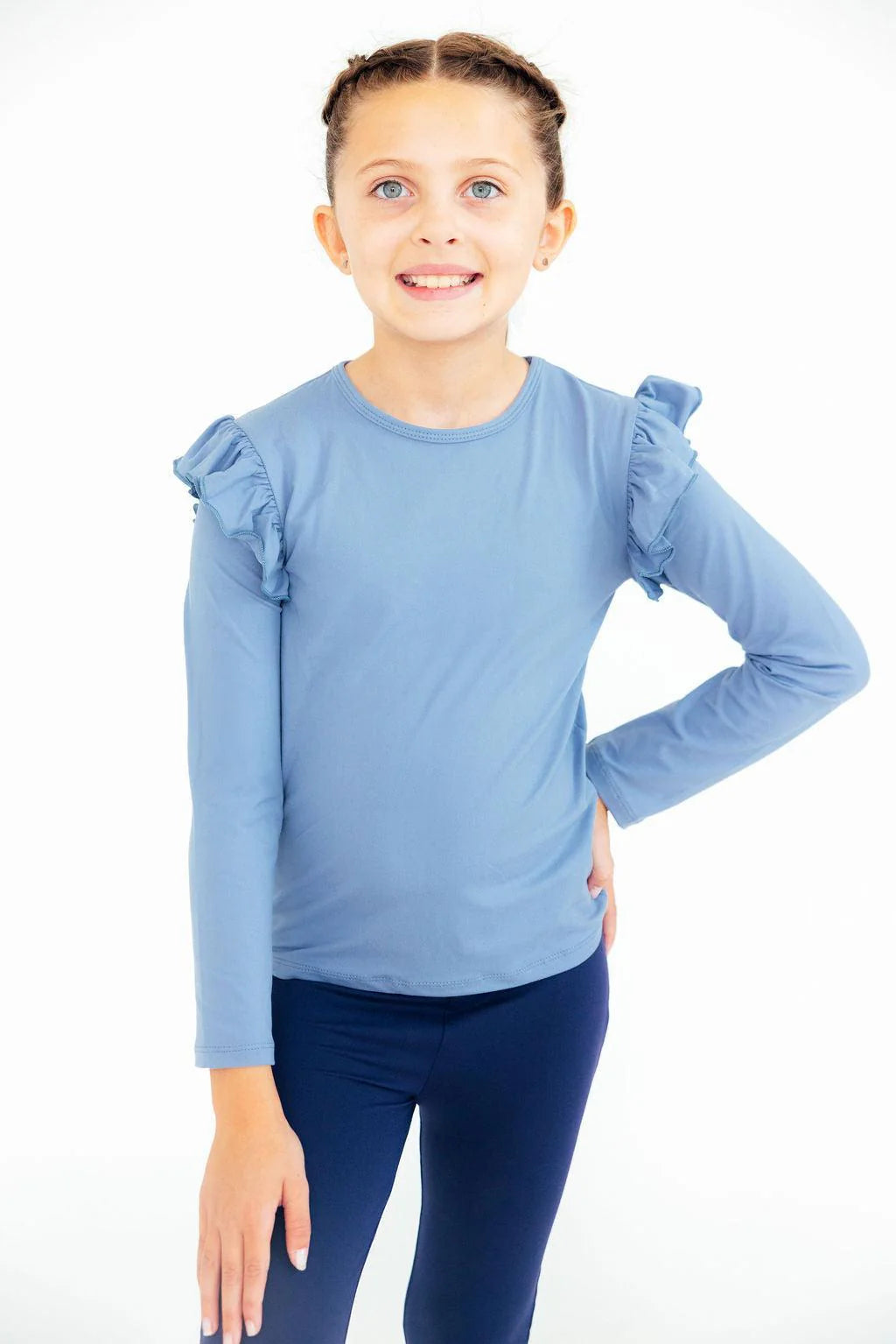Long Sleeve Ruffle Tee